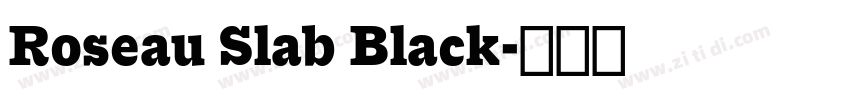 Roseau Slab Black字体转换